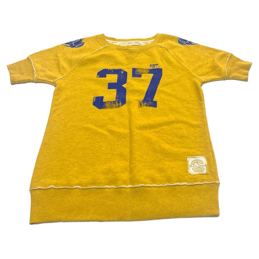 Retro Sport Rams 37 Short‎ sleeved sweatshirt women’s medium blue yellow